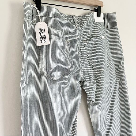 NWT Joe’s Jeans The Weekender Slim Fit Pin Stripe Crop Pants Blue White Size 31 - Picture 4 of 10